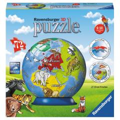 Puzzle 3D - Globul Pamantesc - 72 piese