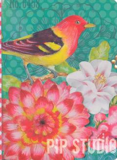 Carnet A6 - Flowers and bird