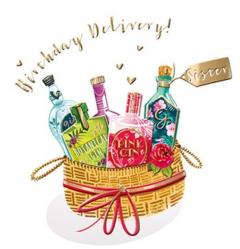 Felicitare - Sister Gin Basket Birthday Delivery