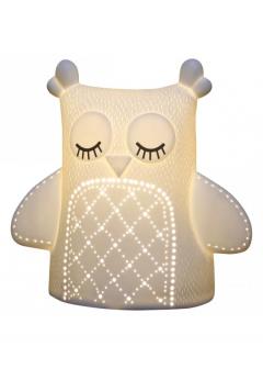 Lampa din ceramica- Biscuit Chouette