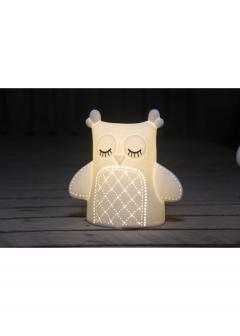 Lampa din ceramica- Biscuit Chouette