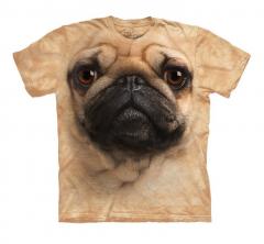 Tricou unisex, Brown Pug Face, marimea M