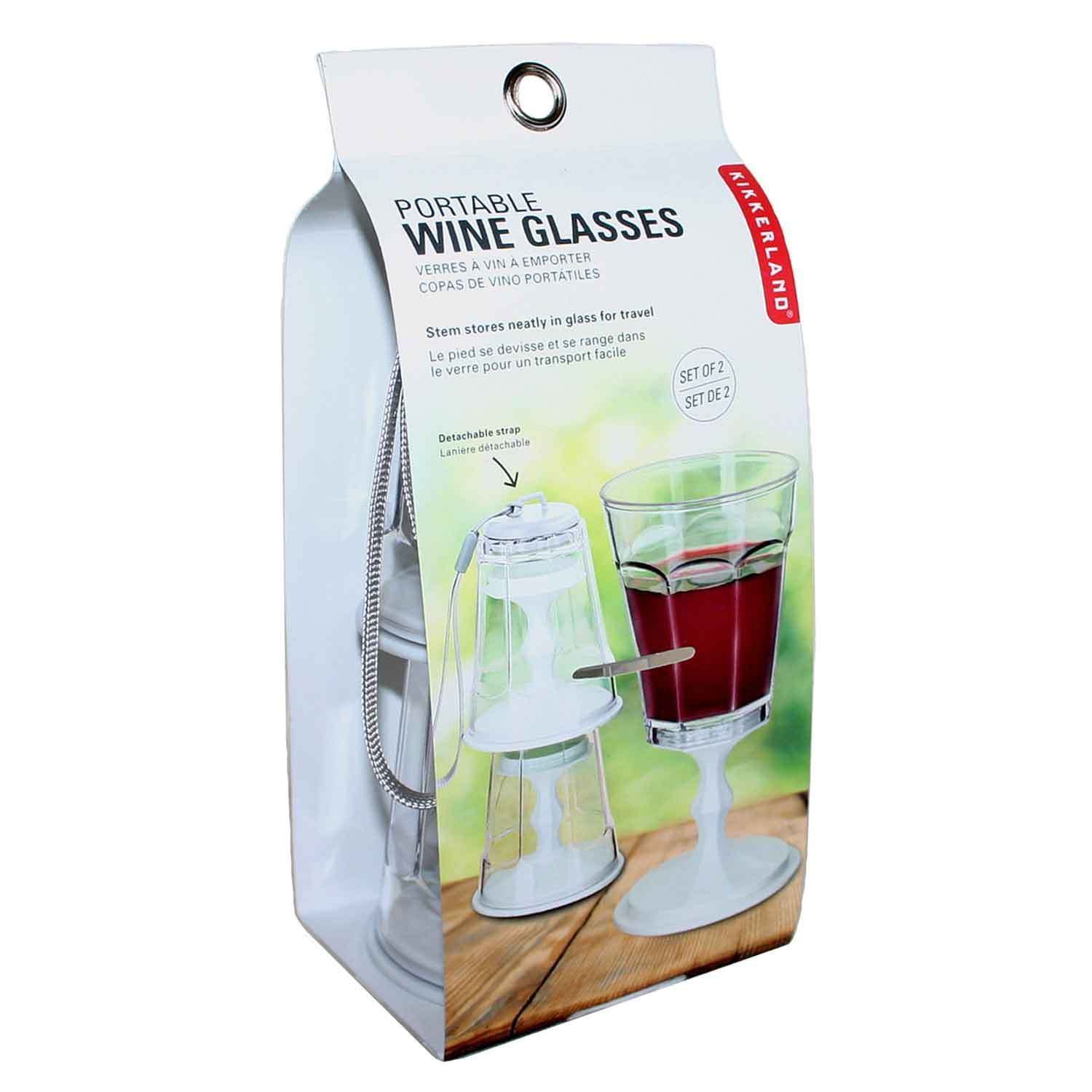 Kikkerland Stackable Wine Glass Set