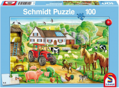 Puzzle 100 piese - Merry Farmyard