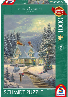 Puzzle 1000 piese - Thomas Kinkade - On Christmas Eve