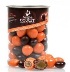 Drajeuri de portocala confiata trasa in ciocolata - Cutie