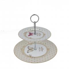 Platou etajat pentru prajituri - Dots & Butterfly