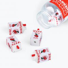 Set 6 gume de sters - Cherry Milk Carton