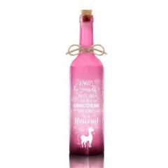 Sticla Iluminata LED - Pink Unicorn Glitter