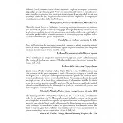 Epistole catre Ovidiu. Letters to Ovid. Lettres a Ovide