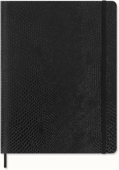 Carnet - Precious & Ethical with Gift Box - Python-Effect - XL, Vegan Soft Cover, Ruled - Black