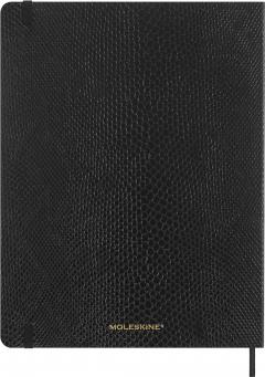 Carnet - Precious & Ethical with Gift Box - Python-Effect - XL, Vegan Soft Cover, Ruled - Black