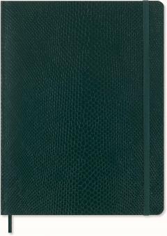 Carnet - Precious & Ethical with Gift Box - Python-Effect - XL, Vegan Soft Cover, Ruled - Green