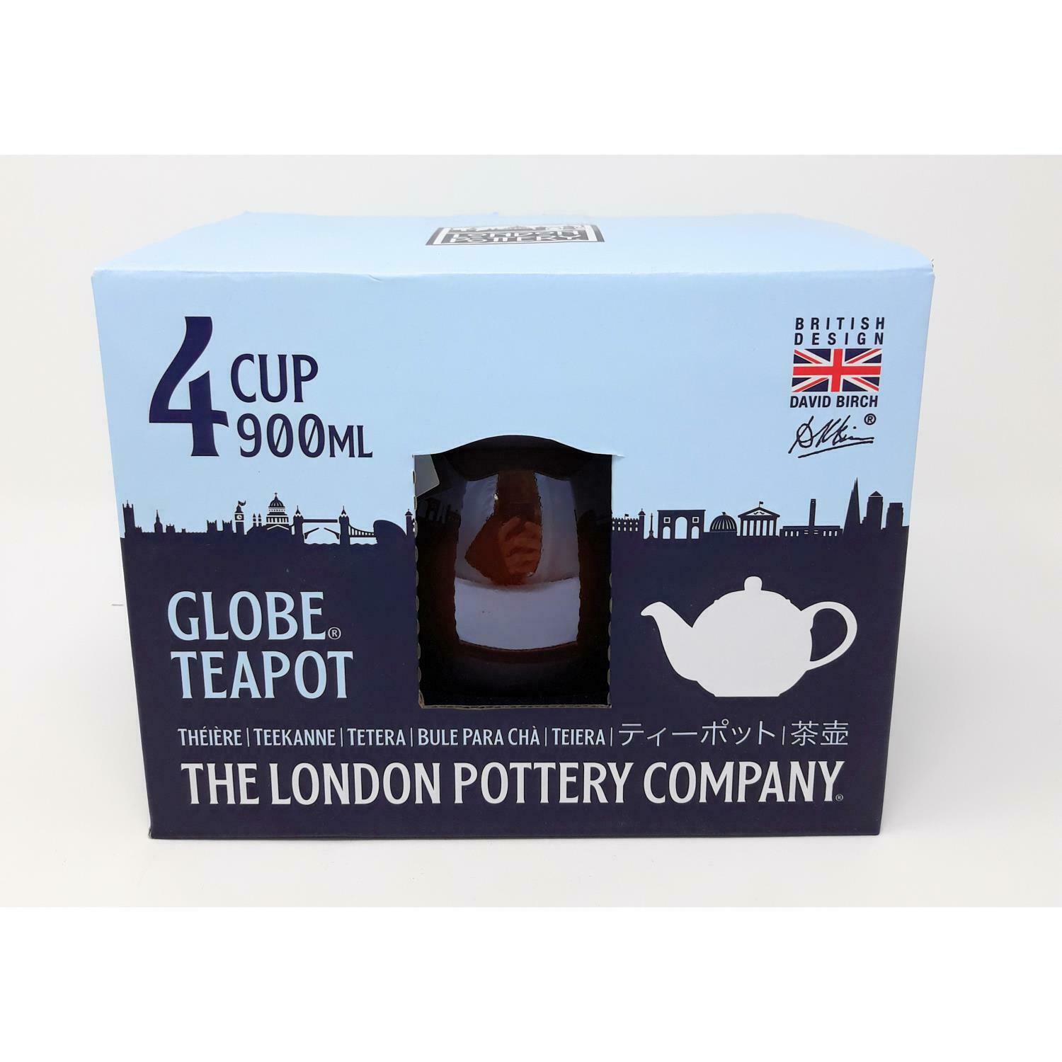 CeainicLondon Pottery Globe 4 Cup Teapot Oyster Rockingham Creative