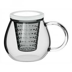 Cana din sticla cu infuzor si capac - La Cafetiere