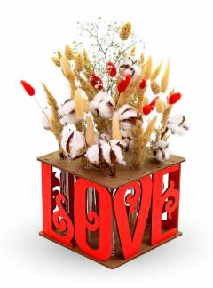 Puzzle 3D - Vaza decorativa - Love