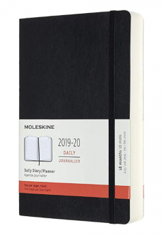 Agenda 2019-2020 - Moleskine 18 Months Daily Diary and Planner - Black, Large, Soft Cover