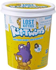 Set figurine Lost Kitties - Cutie de inghetata cu 2 figurine Kit-Twins