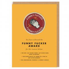 Felicitare - Funny Fucker Award Patch Card