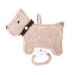 Jucarie muzicala de plus  crosetata manual model Catelus