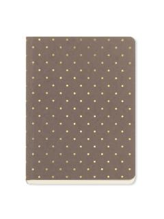 Carnet A6 - Small Gold Polka-Taupe