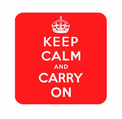 Suport pentru pahar - Keep Calm & Carry On