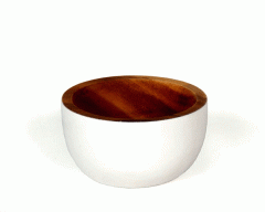 Bol din lemn - Rustic Dull White