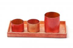 Suport lumanare - Small - Duo Color Sunset Red Mustard