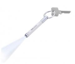 Breloc cu pix si lanterna, argintiu