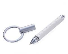 Breloc cu pix si lanterna, argintiu