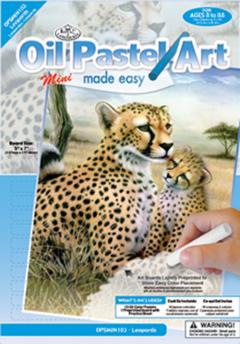 Set desen cu pastel - Oil Pastel Art Made Easy Mini: Leopards