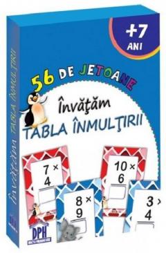 56 de jetoane. Invatam tabla inmultirii﻿