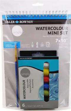 Set pictura - 10 acuarele + bloc desen - Tempera - Multicolor