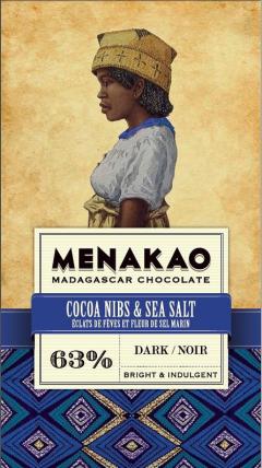 Ciocolata neagra - Menakao, Eclats De Feves Et Fleur Sel Marin