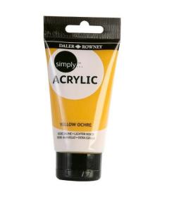 Culoare acrilica - Simply Acrylic, yellow ochre, 75ml