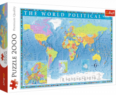 Puzzle 2000 piese - Harta Politica a Lumii