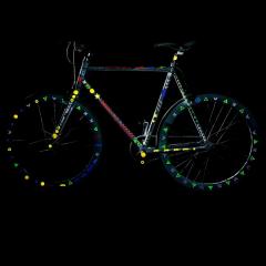 Stikere reflectorizante pentru bicicleta - Hipster albastru