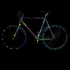 Abtibilduri reflectorizante pentru bicicleta - Curse rosii