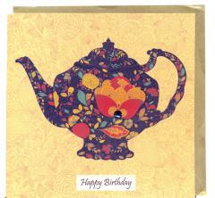 Felicitare - Ceainic Swarovski Piano Card
