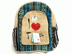 Rucsac din canepa si bumbac - I Love Travel - mai multe modele