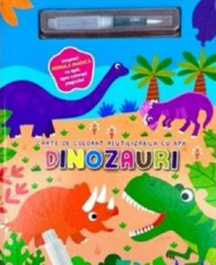 Dinozauri - Carte de colorat reutilizabila cu apa