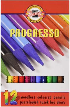 Set creioane colorate fara lemn Progresso - 12 culori