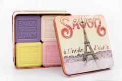 Sapun in cutie metalica, 400 g - La Tour Eiffel