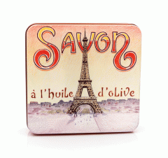 Sapun in cutie metalica, 400 g - La Tour Eiffel