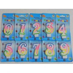 Lumanare tort - Cifre 0-9 (mai multe modele - pret pe bucata)