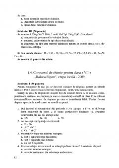 Chimie. Olimpiade si concursuri. Clasele a VII-a, a VIII-a, si a IX-a