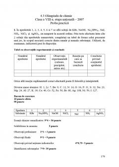 Chimie. Olimpiade si concursuri. Clasele a VII-a, a VIII-a, si a IX-a