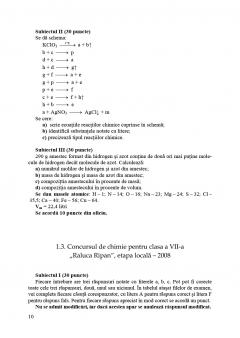 Chimie. Olimpiade si concursuri. Clasele a VII-a, a VIII-a, si a IX-a