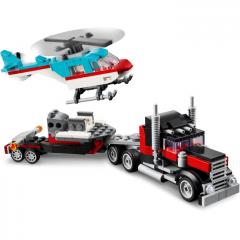 LEGO Creator - Camioneta cu platforma si elicopter (31146)