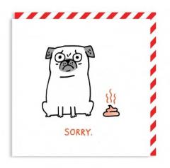 Felicitare - Pug Poo OHH Deer